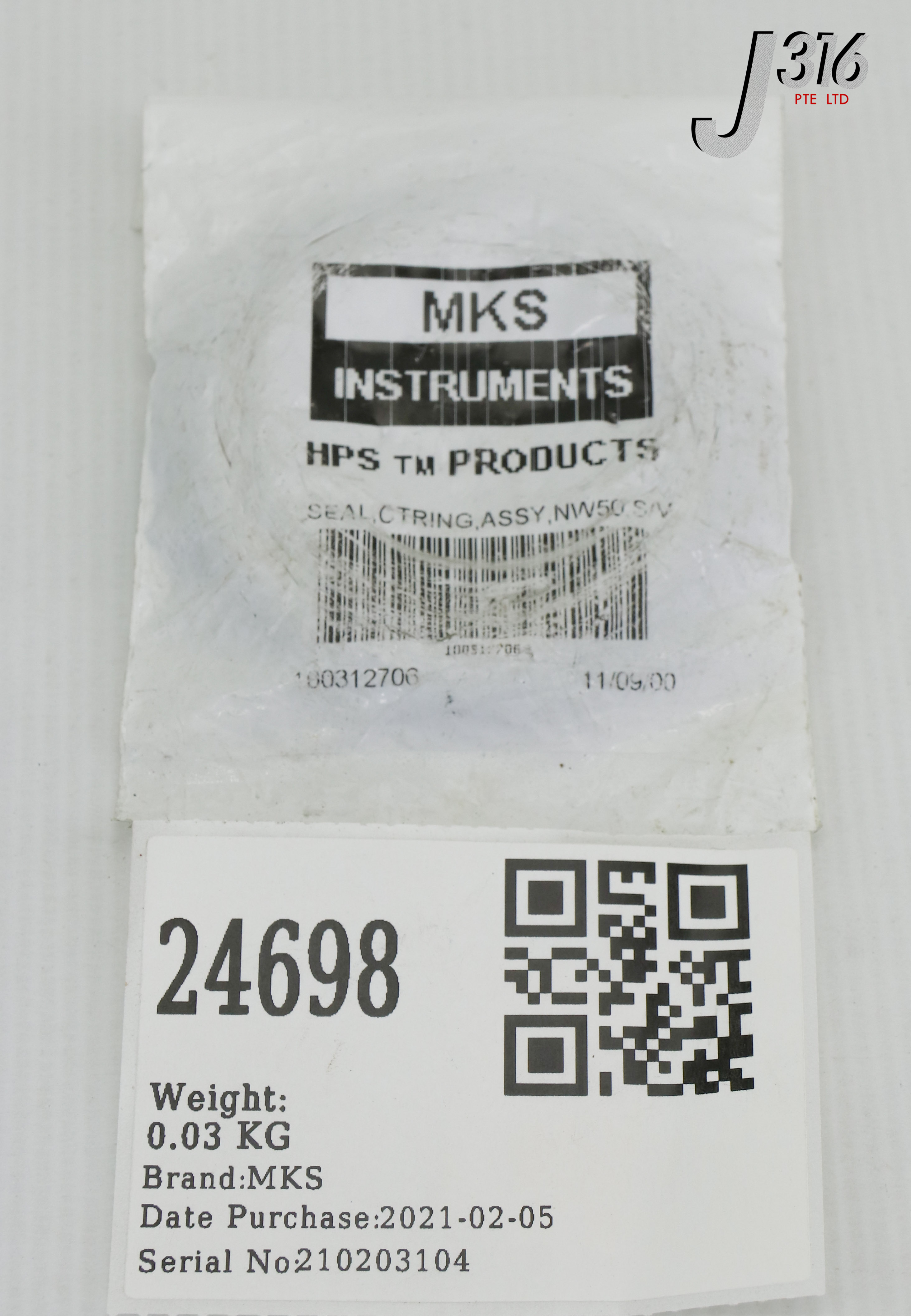 24698 MKS SEAL, CTRING, ASSY, NW50, S/V (NEW) 100312706 | eBay